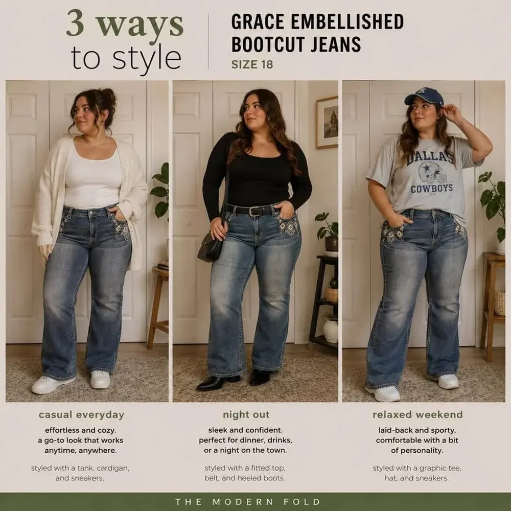 Grace embellished bootcut